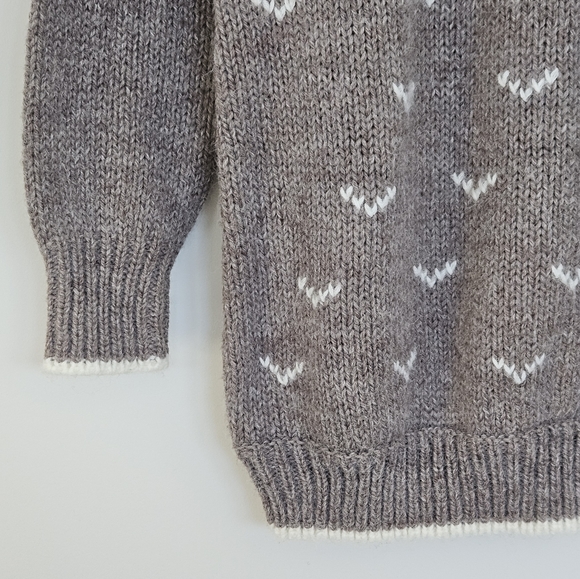 Vintage Wool Blend Snowflake Pullover Sweater Medium Cottagecore Grandmacore - Picture 5 of 8